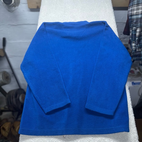 Vintage The edge 2000 NFL New England Patriots Blue V-Neck fleece top size Lg - Picture 7 of 7